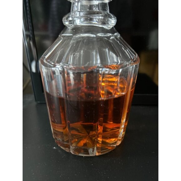 Georgian Lead Glass Decanter 3 Neck Rings and Mushroom Stopper, circa 1820 - Picture 2 of 8